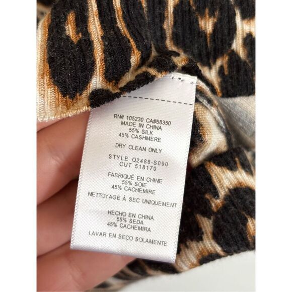Equipment cashmere leopard print sweater size small - Picture 5 of 6